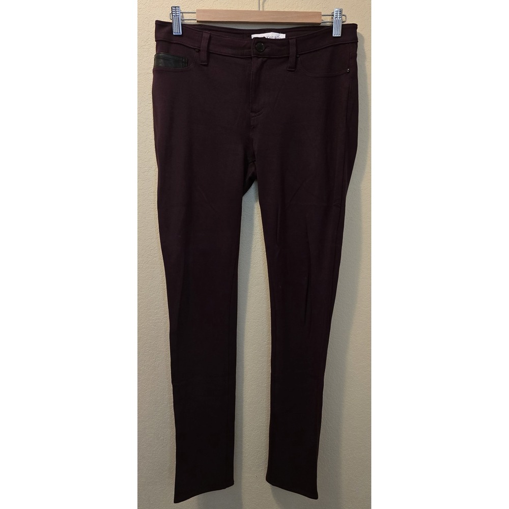 Calvin Klein & Co. Women's Jeggings Size 6 Purple Mid Rise‎ Stretch Front Button